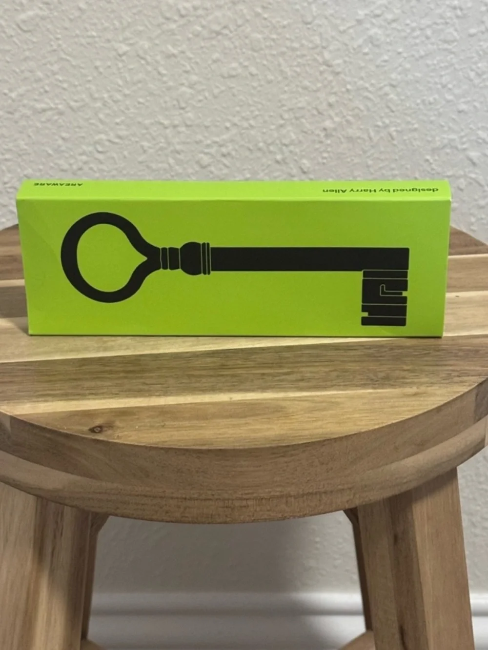 NWT Areaware x Harry Allen Reality Series Italian Church Key Keychain Chartreuse